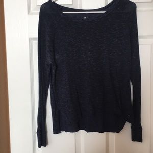 American eagle long sleeve blue top
